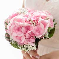 Svatební kytice RŮŽOVÉ FRÉZIE